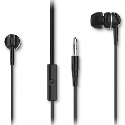 Afbeelding van Motorola Oordopjes met Draad 105 Microfoon In Ear Incl. 6 Siliconen Oordoppen S, M en L Line Kristalhelder Geluid Zwart