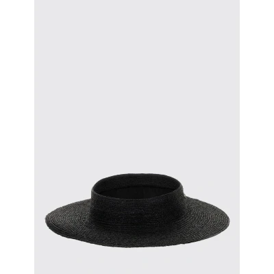 Afbeelding van Raffia Visor Sun Protection Wo Black Hats
