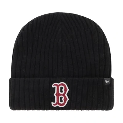 Afbeelding van &#039;47 MLB Boston Red Sox muts, beanie, zwart, dik, corduroy manchet, wintermuts, wollen One size