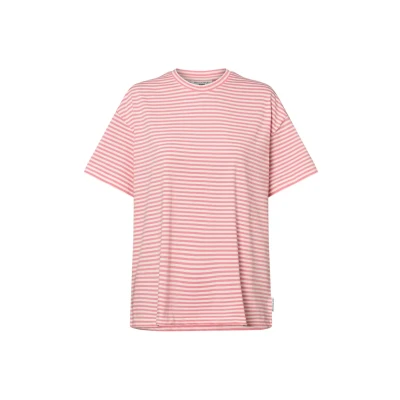 Afbeelding van Marc O&#039;Polo Denim Shortsleeve Tshirt print, Dames, Maat: Small, Pink weiß