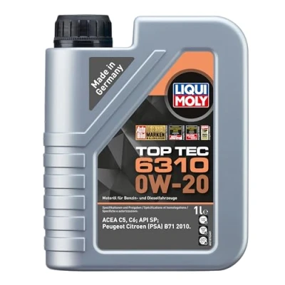 Afbeelding van LIQUI MOLY Top Tec 6310 0W 20 1 L Synthesis Technology Motorolie Artikelnr.: 21875, Kleurloos