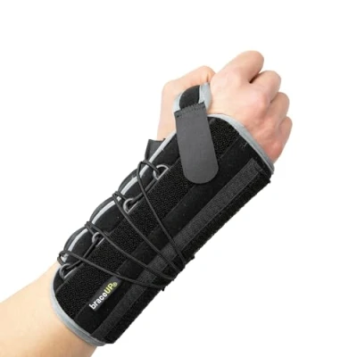 Afbeelding van BraceUP Quick Wrap Polsbrace voor Carpale Tunnel, Tendinitis en Artritis Hand Pols Ondersteuning Spalk Links Rechts (Rechter Hand)