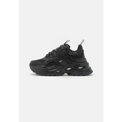 Afbeelding van Buffalo Triplet Hollow Sneakers laag, Dames, Maat: 41, Black Imitatieleer/ textiel