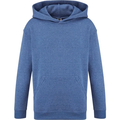 Afbeelding van Fruit Of The Loom Kinder Unisex Sweatshirt Met Capuchon / Hoodie (Heather Royaal)