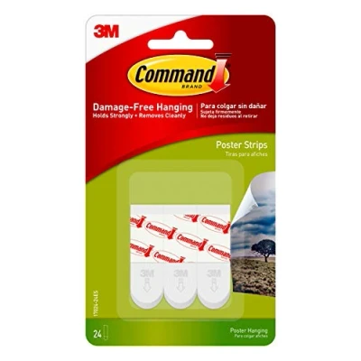 Afbeelding van Command Poster Hangende Strips, Klein, Wit, 24 Strips (17024 24ES)
