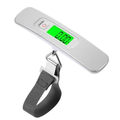 Afbeelding van Blendura Elektronische bagageweegschaal, draagbare weegschaal, reiskoffer, tarrafunctie max. 50 kg/110 lb, voor reizen, wit