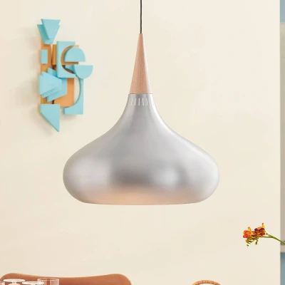 Afbeelding van FRITZ HANSEN Orient P3 hanglamp aluminium/eiken Ø 50 cm