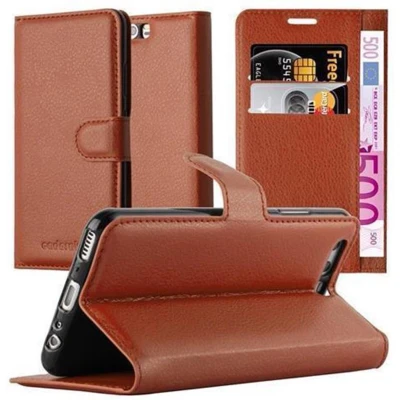 Afbeelding van Cadorabo Hoesje geschikt voor Huawei P10 PLUS in CHOCOLADE BRUIN Beschermhoes met magnetische sluiting, standfunctie en kaartvakje Book Case Cover Etui
