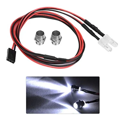Afbeelding van RC Light, 2PCS 5mm Koplampen Accessoire LED verlichting Compatibel met 1/10 Model Drift Car Vehicle(9# Wit licht)