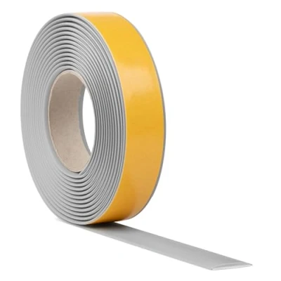 Afbeelding van Quest Overgangsprofiel, zelfklevend, 5 m, pvc overgangslijst, overgangsrail, afdeklijst, vloerlijst, compensatieprofiel, grijs, 35 mm