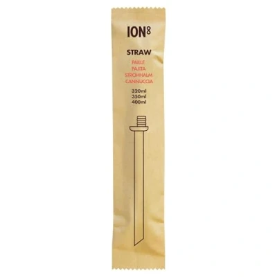 Afbeelding van Ion8 Waterfles met Verwijderbaar Breed Rietje, 320ml, 350ml, 400ml, Gemakkelijk te Reinigen, Transparant