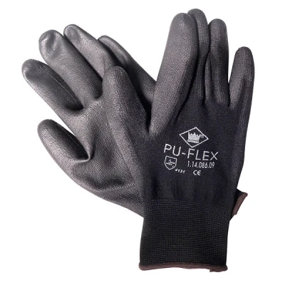 Afbeelding van Carpoint Handschoenen PU zwart maat 8 (L)
