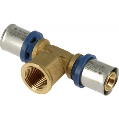 Afbeelding van BONFIX Alu pers messing perskoppeling T stuk 20 x 3/4 met
