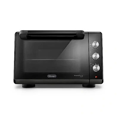 Afbeelding van De&#039;Longhi Sfornatutto Chef EO34302 Elektrische convectie oven met 4 kookstanden van 34 l, luchtfriteuse, dubbele glazen deur, temperatuur 80 230 C, timer 120 inch, inclusief bakplaat en grill,