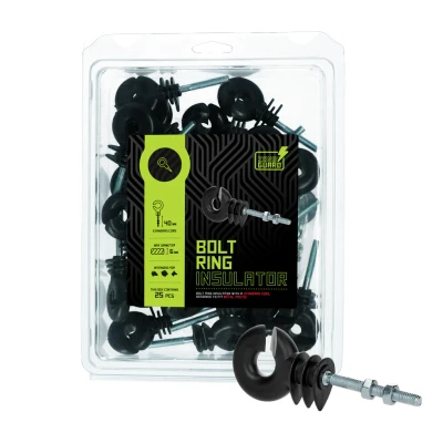 Afbeelding van ZoneGuard Ringisolator Zwart met moer 20 cm