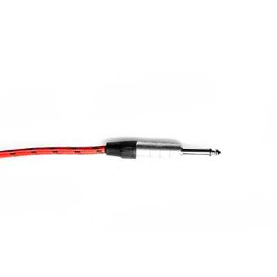 Afbeelding van Gewa 190518 mono Pro Line instrumentenkabel jackplug 6,3 mm ijs mm, kabel zwart rood tweed, P/U 10, 3 M
