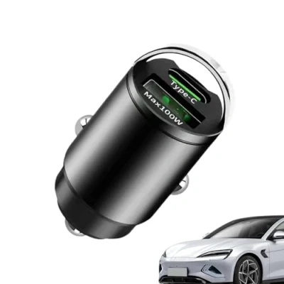 Afbeelding van Weppduk Auto telefoonlader, snellader, 100 W oplaadpoort, USB oplader voor autotelefoon, Pd Qc 3.0,