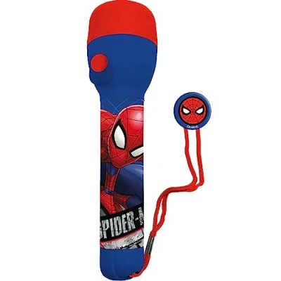 Afbeelding van HOVUK Spiderman LED Kids Zaklamp 16cm, Lichtgewicht Reistoorts, Zomerlicht voor Lezen, Kamperen en Noodgevallen Cadeau Kinderen Jongens 3+Jaar, Blauw