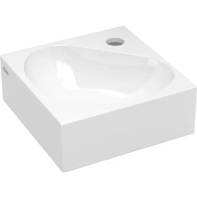 Afbeelding van Hoekfontein Clou Flush 5 27x27x10cm Keramiek Glans Wit (Met Kraangat)
