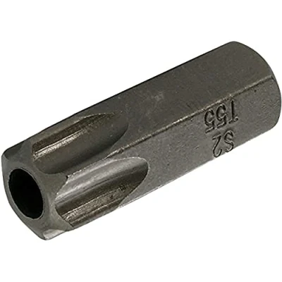 Afbeelding van BGS 4655 Bit lengte 30 mm 10 (3/8&quot;) buitenzeskant T profiel (voor Torx) met boring T55
