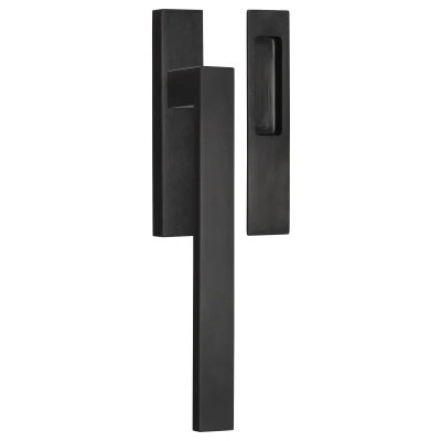 Afbeelding van RVS Hefschuifdeurbeslag set SQUARE LSQ231 massieve PVD mat zwart 304
