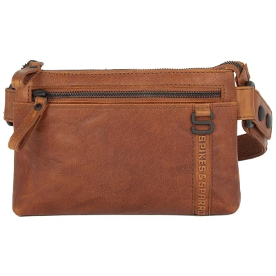 Afbeelding van Spikes &amp; Sparrow Durante Waist Bag brandy Leren tas Heuptasje
