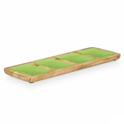 Afbeelding van Dienblad met Vakjes GiftDecor MALI 941 G Groen 46 x 3 17 cm (6 Stuks)