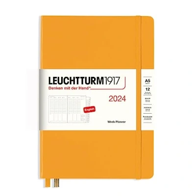 Afbeelding van LEUCHTTURM1917 367836 Weekplanner medium (A5) 2024, 12 maanden, Rising Sun, Engels
