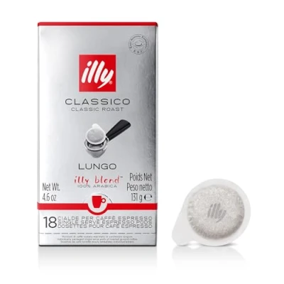 Afbeelding van illy E.S.E. Monodose Koffiepads CLASSICO Lungo 12 verpakkingen van 18 pads, Totaal 216 pads