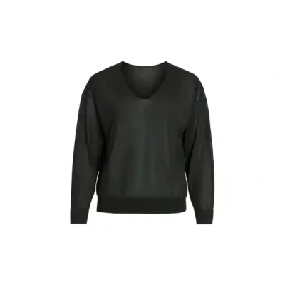 Afbeelding van Vinovy L/S V hals Rev Knit Top Noos, zwart beauty, S