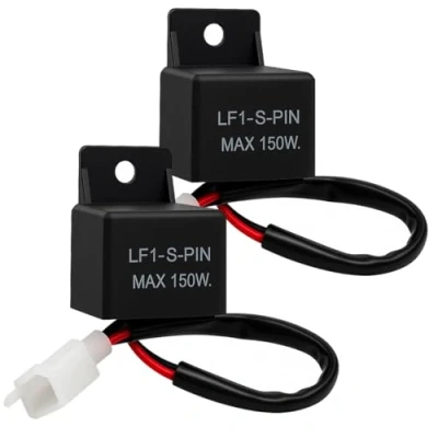 Afbeelding van Gebildet 2pcs Universele 12V 2Pin Knipperrelais LF1 S PIN,0.1W 150W Auto Motorfiets LED Richtingaanwijzer Flasher Relais,Richtingaanwijzer Rate Knipper Relais