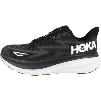 Afbeelding van HOKA Clifton 9 Hardloopschoenen neutraal, Dames, Maat: 37 1/3, Black/white Textiel/ synthetisch
