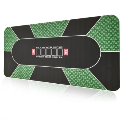 Afbeelding van M.Y Professionele Poker Mat 180cm x 90cm Extra Grote 10 Speler Texas Hold&#039;em Tafelblad Layout Inclusief Draagbare Draagtas