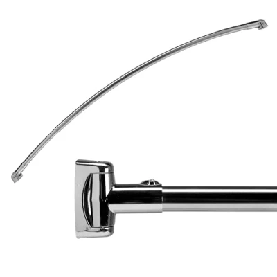 Afbeelding van Croydex Roestvrij staalpremie Uitschuifbare Telescopische Gebogen Staaf, 1080 1850mm