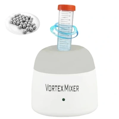Afbeelding van ABEST 5200 rpm mini Vortex mixer kleurschudder, laboratorium schudmachine met touch functie voor nagellak, wimperschudder, tattooinkt, lijm en testbuisjes (grijs)