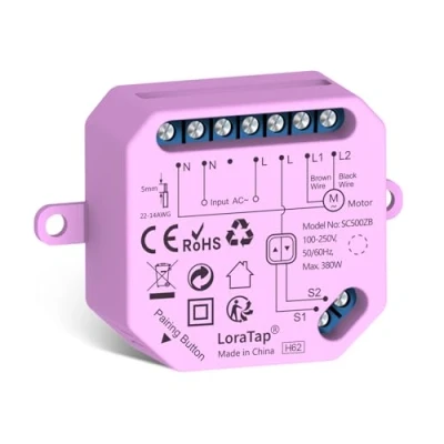 Afbeelding van LoraTap ZigBee Rolluikschakelaar: rolluikactuator voor rolluiken, jaloezieën, luifels, smart home rolluikbesturing compatibel met Alexa, vereist hub, 380 W