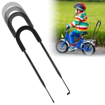 Afbeelding van Fietstrainingsgreep, fietsstang voor kinderfiets, fiets leren duwstang, kinderfiets duwstang kinderen universele deelbaar antislip
