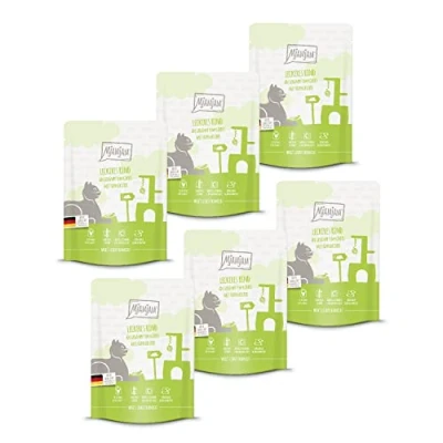 Afbeelding van MjAMjAM premium natvoer voor katten Quetschie heerlijk rundvlees met gestoomde pompoen, pak van 6 (6 x 300 g), graanvrij extra vlees