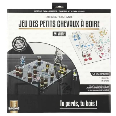 Afbeelding van Mister Gadget Drankspel/drinkspel shotjes Mens erger je niet bordspel feestartikelen Cadeau