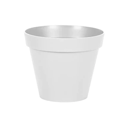 Afbeelding van EDA Ronde bloempot Toscane, Ø 25 cm volume 6 l x H 21 wit
