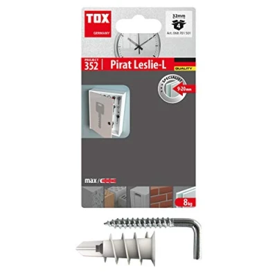 Afbeelding van TOX Haakplug Pirat Leslie L met gipsplaatplug spiraal, 4 stuks, 068701501