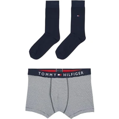 Afbeelding van Tommy Hilfiger Heren Trunk Print &amp; Sok Set Ithaca/Desert Sky XXL, Ithaca/Woestijnhemel, XXL