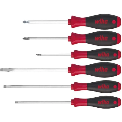 Afbeelding van Wiha Schroevendraaierset SoftFinish sleufkop, Phillips, Pozidriv 6 del