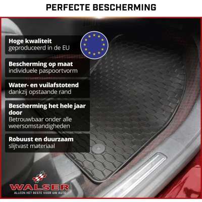 Afbeelding van WALSER DirtGuard rubberen voetmatten compatibel met Toyota Corolla Cross 07/2020 Vandaag