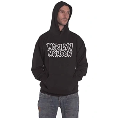 Afbeelding van Marilyn Manson Classic Logo Hoodie/trui L Zwart