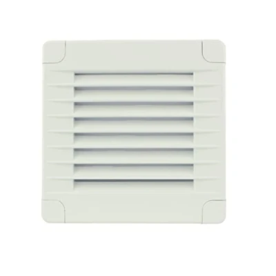 Afbeelding van VONLIS® Ventilatierooster, afvoerluchtrooster, lamellenrooster, kunststof, hoekig, 100 x mm, wit