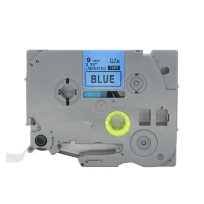 Afbeelding van BROVACS 1 pak zwart op blauw gelamineerde labeltape compatibel voor Brother P Touch labelprinter TZ 521 TZe 9 mm 3/8 inch OPA4521