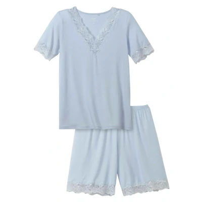 Afbeelding van Calida Elegant Dreams Medium Short Pyjama Lichtblauw modaal Small Dames