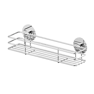 Afbeelding van WENKO Turbo Loc® Kruidenbord bevestigen zonder boren, verchroomd metaal, 30 x 9 8 cm, zilver glanzend