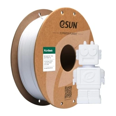 Afbeelding van eSUN PLA Filament 1.75mm, ePLA Hoge Snelheid 3D Printer Dimensionale nauwkeurigheid +/ 0.03mm, 1KG Spool (2.2 LBS) Super Speedy voor Printers, Koud Wit